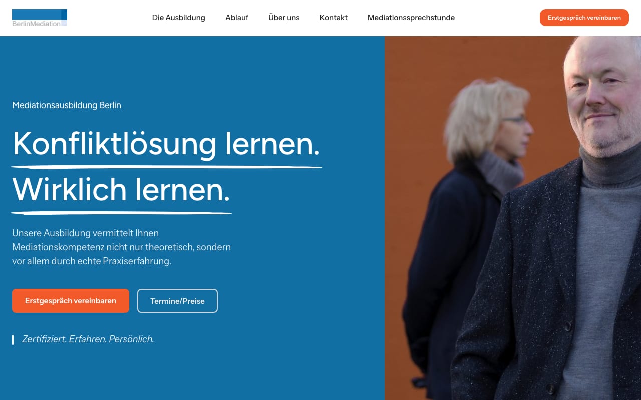 Website berlinmediation.com – Webdesign Potsdam von davidt.de
