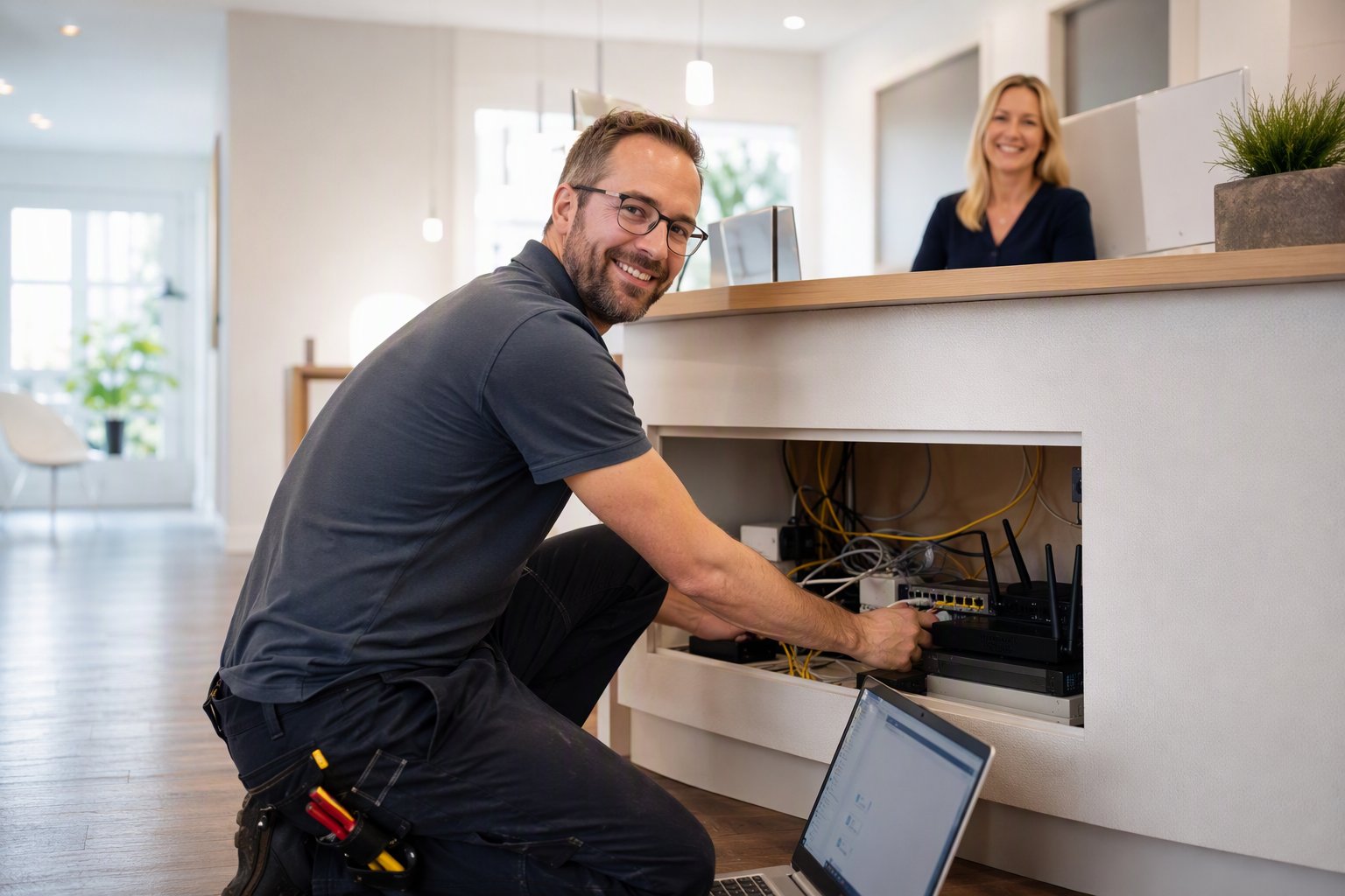 Vor-Ort-Service am Arbeitsplatz – IT-Support Potsdam | davidt.de
