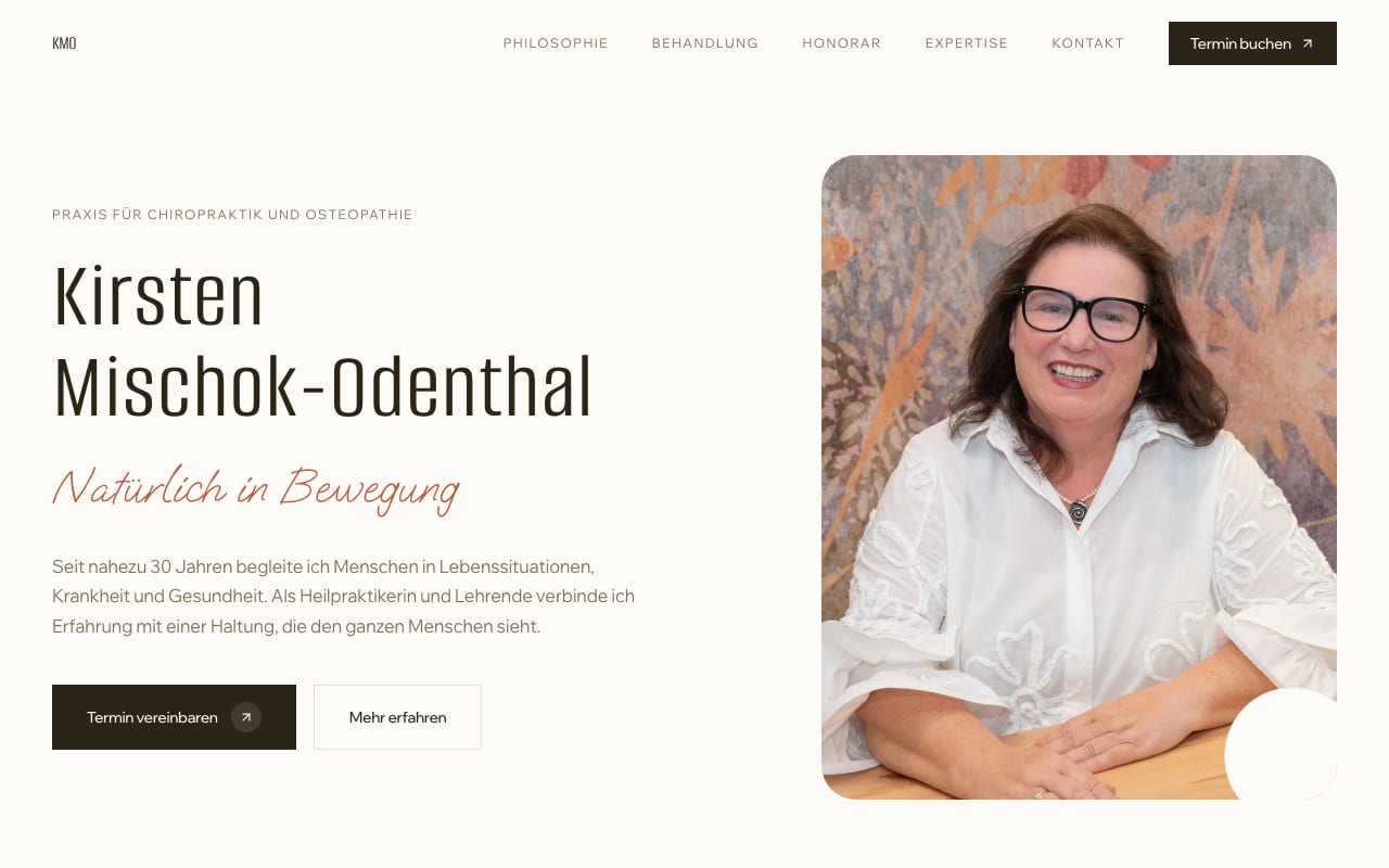 Website kmo-naturheilkunde.de – Webdesign Potsdam von davidt.de