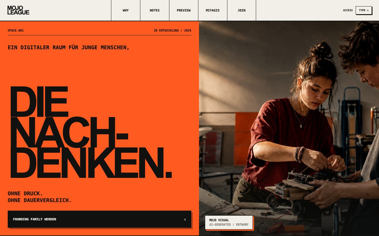 Website mojoleague.de – Webdesign Potsdam von davidt.de