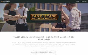 Screenshot der Website tanzetage-berlin.de