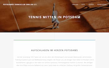 Screenshot der Website tennisclub-obelisk.de